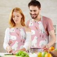 thumbnail image 3 of White Dogs and Pioneer Flower Apron-Garden Aprons for Women with Pockets-Cotton Linen Waterproof Kitchen Cooking Gardening Aprons Adjustable for Kitchen,Cooking,BBQ and Salon 33x27 Inch, 3 of 7