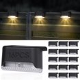 thumbnail image 2 of 16 luces solares para cubierta, luces de paso con energía solar, impermeables, iluminación LED para vallas al aire libre, lámparas solares LED para caminos al aire libre, patios, escaleras, escalones,, 2 of 8