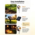 thumbnail image 3 of Clearance 35" Halloween Solar Pumpkin Moon Garden Stake Light with Black Cat Outdoor Waterproof LED Yard Decoration Hanging Jack-o'-Lantern for Garden, Patio, Walkway, Porch (A), 3 of 8