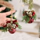 thumbnail image 1 of Campanas Navideñas de Metal Rojo - Adornos Colgantes de Piña para El Hogar | Habitación | Puerta y Pared | Adorno Navideño de 14 X 10 X 6 Cm, 1 of 6