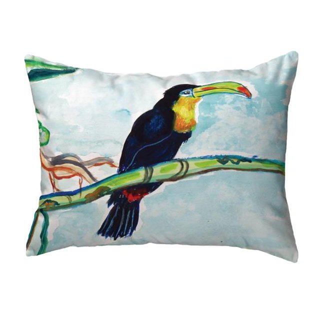 Betsy Drake KS550 Coussin Intérieur & Extérieur Sans Cordon Toucan 11 x 14 Po.