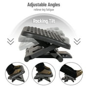 Mind Reader Foot Rest, Ergonomic, Height Adjustable, Plastic, 17L x 13W x 6.25H, Black