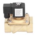 thumbnail image 2 of Válvula solenoide de latón, tipo diafragma normalmente cerrado, accesorios eléctricos para agua, aire, aceite, queroseno, 2 of 8
