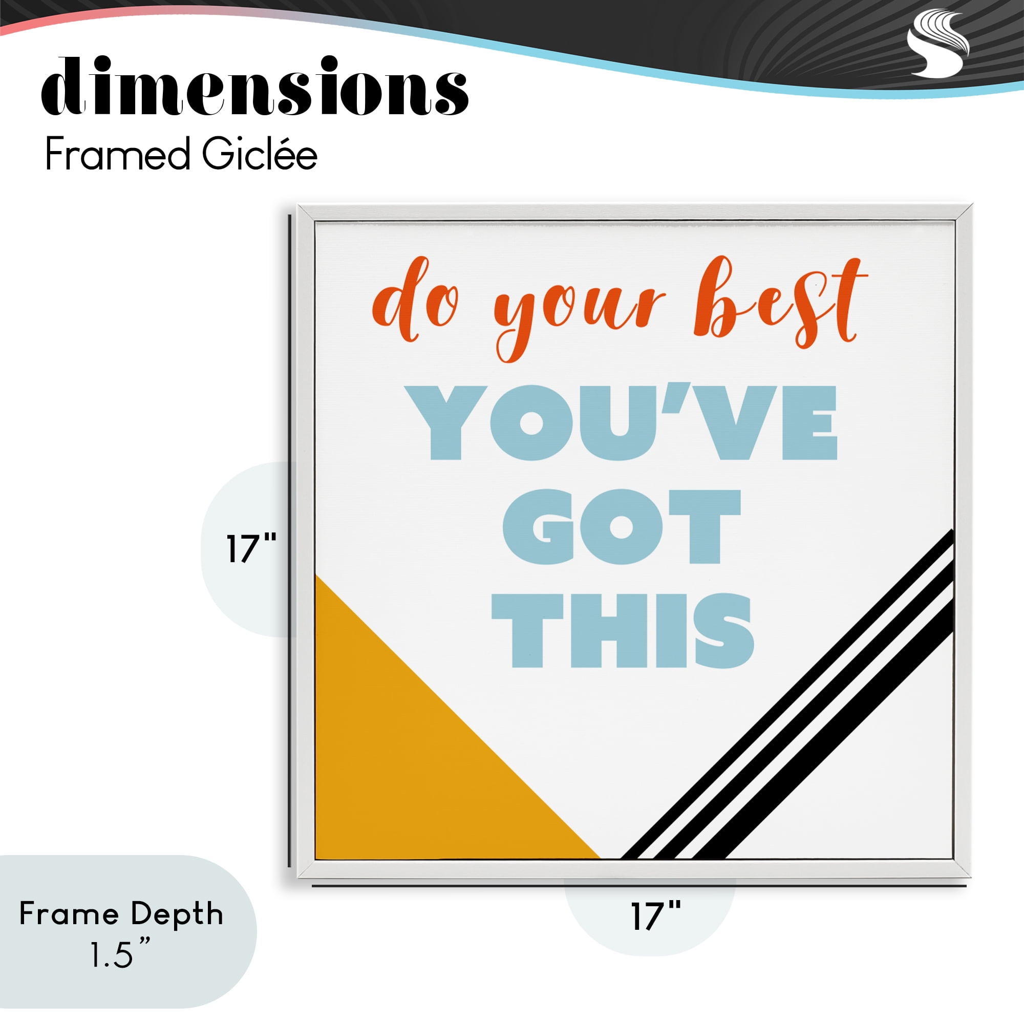 Stupell Industries Do Your Best You've Got This White Framed Giclee Art, design by Anna Quach