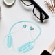 thumbnail image 5 of Auriculares inalámbrico banda para el cuello Bluetooth 5.2, estéreo con micrófono, 1000 teléfonos móviles, juegos de música, deportes, - Púrpura Azul, 5 of 6