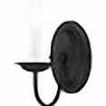 thumbnail image 3 of Livex Lighting Home Basics Black Wall Sconce 1 Light Indoor Fixture, 3 of 4