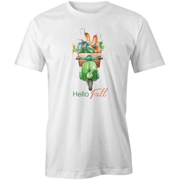 Hello Fall T-Shirt | Cool Fall White Tee Gift