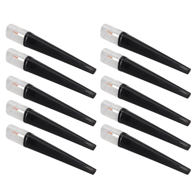 Eyelash Growth Liquid Container, Refillable Empty Empty Tubes 10pcs Transparent with Black Cover for Home for Eyelashes Growth Liquid for Essential Oil