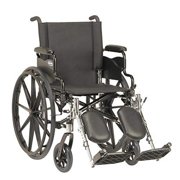 Invacare 9000 XT High Performance Lighter Weight Wheelchair, with Desk Length Arms and T94HAP Elevating Legrests with Padded Calf Pads, 18" Seat Width, 9000XT_29153 / T94HAP