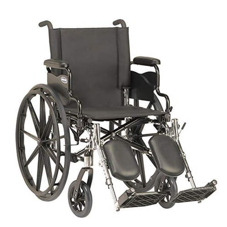Invacare 9000 XT High Performance Lighter Weight Wheelchair, with Desk Length Arms and T94HAP Elevating Legrests with Padded Calf Pads, 18" Seat Width, 9000XT_29153 / T94HAP
