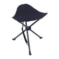 thumbnail image 1 of Taburete plegable con trípode para acampar, sillas de viaje, silla triangular ligera con correa para el hombro para patio, playa, senderismo, jardín Negro, 1 of 8