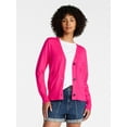 thumbnail image 3 of Time and Tru Women's V-Neck Cardigan Sweater, Lightweight, Sizes XS-XXXL, 3 of 6
