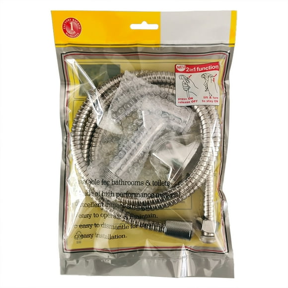 Mashaouyo ClearanceCleaning Supplies Bathroom Bathroom Hose Base Three Piece Female Washer Toilet Companion Flusher Set One Size Silver
