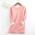 thumbnail image 1 of TINZ Mode pour Femmes Col Rond Imprimé Ample Chaud Décontracté Haut Imprimé Automne Haut Chaud pour Femmes Chandail Thermique pour Femmes Femmes Grande Taille Manches Longues Thermique Hauts pour Femmes, 1 of 3