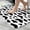 White-845, variant on Ultra Soft Absorbent Bath Mat 20x31.5 Inch Fluid Smoke Aurora Art Style, Leopard Animal Print