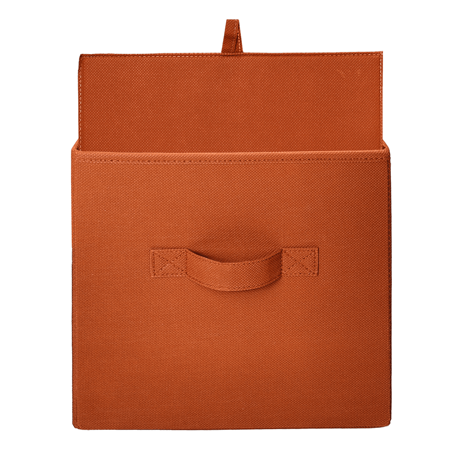 Mainstays Collegiate Collapsible Fabric Bins 10.5X10.5, Texas Orange, 4 Pack