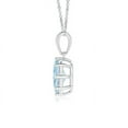 thumbnail image 2 of ANGARA Natural Eight Prong-Set Oval Aquamarine Pendant in 925 Sterling Silver for Women (Size-7x5mm) | March Birthstone, Birthday, Anniversary, Jewelry Gift for Women | Natural Aquamarine Necklace, 2 of 9