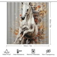 thumbnail image 2 of Colorful Horse Shower Curtain Sets with Rugs Toilet Lid Cover and Bath Mat White Abstract Running Animal Shower Curtains with 12 Hooks Waterproof 4 Piece Bathroom Decor Set, Style-1, 2 of 8