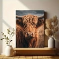 thumbnail image 6 of Qisvanset Highland Cow Portrait Canvas Wall Art 15.75x11.81 INCHES, 6 of 8