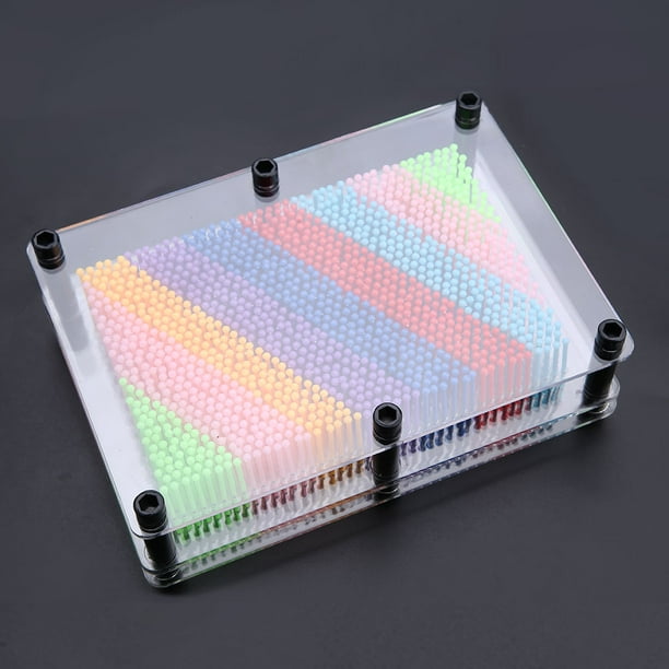Hztyyier Clásico Juego de Juego de Arte 3D Pin Juego de Tablero de Escultura de Arte para decoración de hogar de Oficina de Escritorio: el Mejor Regalo para ni?os o Adultos(Transparent Middle) Ecomeon no