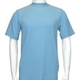 thumbnail image 3 of Men Dressy T-Shirt  LOG-IN UOMO Soft Crew Neck Corded Short Sleeves 218 Sky Blue, 3 of 4