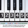 thumbnail image 3 of Pegatinas para teclado de piano Uxcell, pegatinas numeradas para piano de 88/61/54 teclas, guía de notas removible para principiantes, negro, 3 of 7