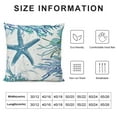 thumbnail image 5 of COMIO Nautical Coastal Throw Pillow Covers Beach Theme Blue Seashell Coral Starfish Pillow Cover Summer Couch Pillow Cases Outdoor Sofa Cushion Cover Modern Decor for Bed Living Room, 5 of 5