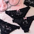 thumbnail image 2 of Ropa interior Sexy de dibujos animados Sanrio Hello Kitty, Tanga con diamantes de imitación, calzoncillos elásticos brillantes, respetuosos con la piel, corazón femenino, Lust puro, 2 of 2