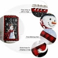thumbnail image 6 of Red Plaid Christmas Waterproof Fabric Shower Curtain, Watercolor Snowman Snowflake Black Shower Curtain for Bathroom Curtains Bathtubs Hotel Washable Shower Curtains with 12 Hooks Long 72x78in, 6 of 6