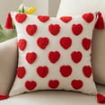 thumbnail image 1 of Funda de almohada con forma de corazón | Funda decorativa para cojín de sofá y cama | Funda de lino con cremallera oculta | Decoración para el hogar para el Día de San Valentín y aniversarios, 1 of 6