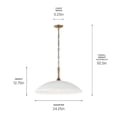 thumbnail image 4 of 52637WH-Kichler Lighting-Delarosa - 1 Light Pendant In Traditional Style-12.75 Inches Tall and 24.25 Inches Wide-White Finish, 4 of 6