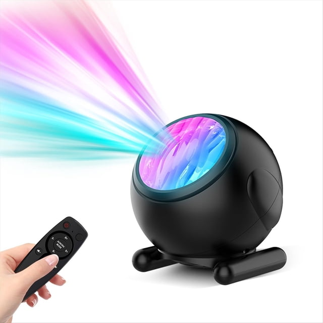 Proyector de Auroras Boreales con Ruido y Control Remoto: 8 Efectos, Luz Galáctica Ajustable para Dormitorio y Temporizador para Dormir.