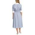 thumbnail image 2 of Gracia womens  Pleated Shirtdress, s, Blue, 2 of 3