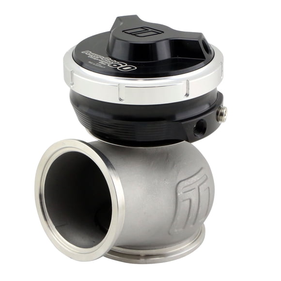 Turbo Smart Turbocharger Wastegate TS-0555-1202 Gen-V Power-Gate60; Black; 60 MM; Use With Compressed Gas; With Inlet and Outlet Flanges/V-Band Clamps/Valve Seat/Vacuum Fittings