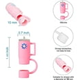 thumbnail image 4 of 5PCS Straw Cover Cap for Stanley Cup, Silicone Straw Topper Compatible with Stanley 30&40 Oz Tumbler with Handle, 10mm Straw Tip Covers for Stanley Cups Accessories, 4 of 7