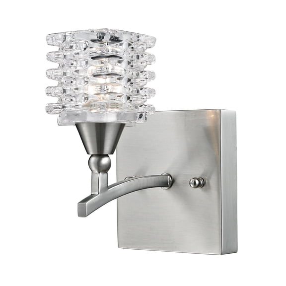 Elk Home 4-Inch Wide Matrix Vanity Light, Contemporary, Satin Nickel