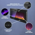 thumbnail image 2 of Prominence Home 36x19" Electric Remote Controlled LED Wall Mount Fireplace with Adjustable Heat and Brightness Settings, 2 of 13