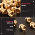 thumbnail image 4 of Knurled Nut M2 M2.5 M3 Female Thread Round Ground Nuts Injection Molding Brass Insert,For 3D Print Parts Inserted Nuts Assortment Kit-200 Pcs, 4 of 7
