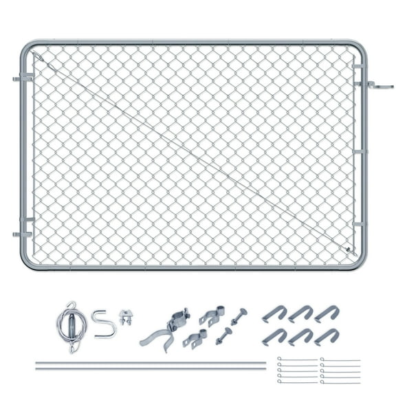 Adjust-A-Gate Fit-Right Adjustable Gate Kit w/ Round Corner Frame, Gray