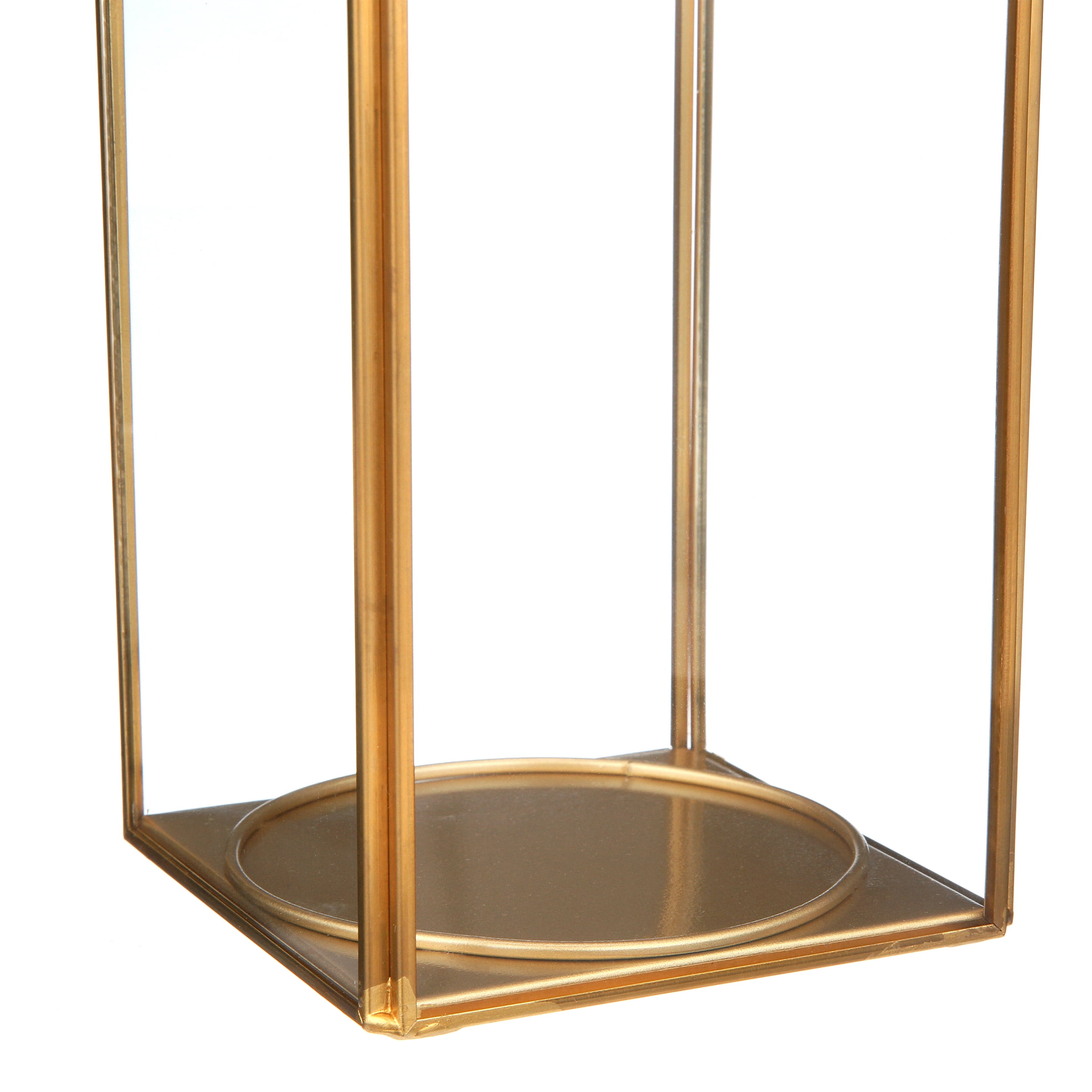 Better Homes & Gardens Medium Decorative Gold Metal Lantern, Candle Holder [Pick up Today]