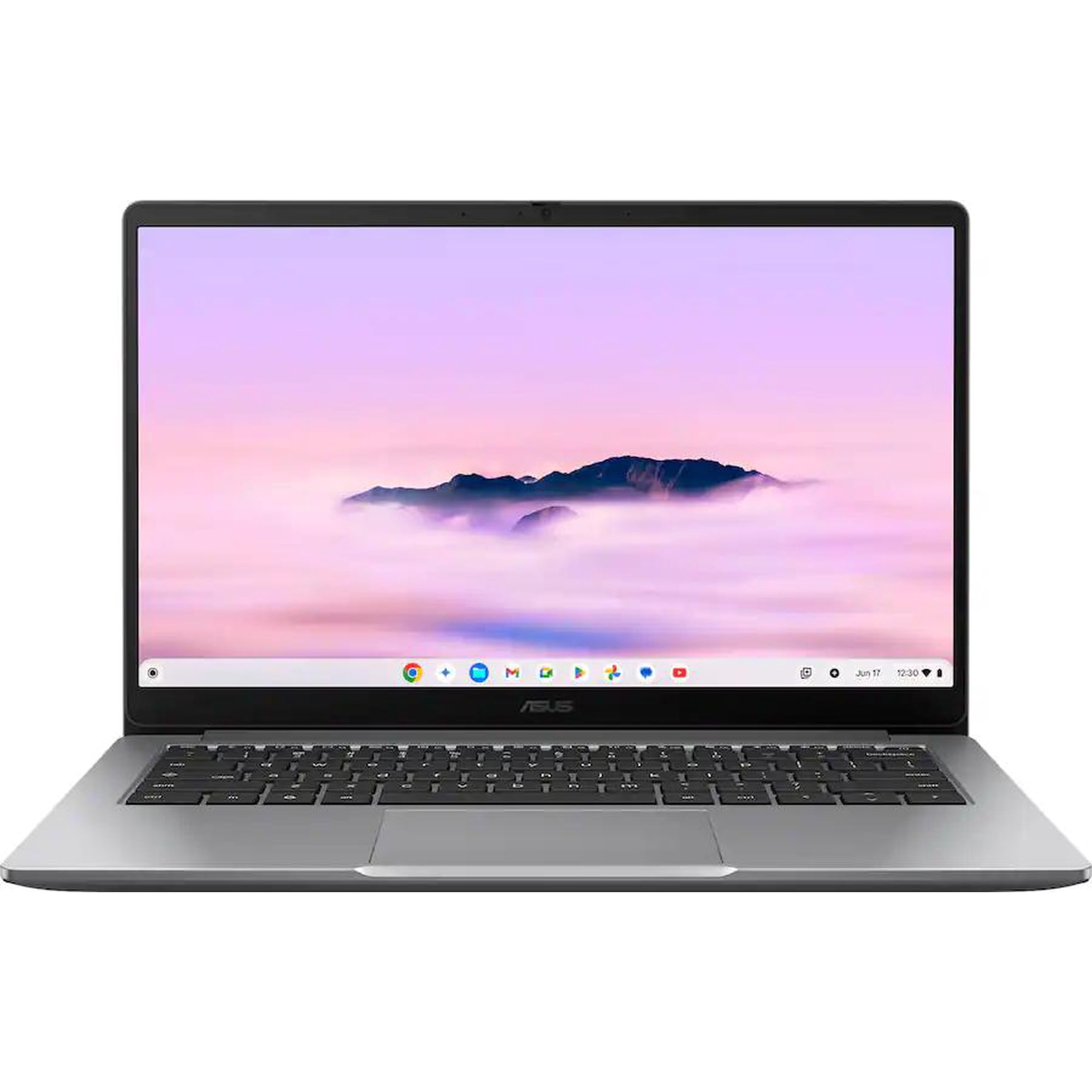 ASUS - CX14 14 FHD Chromebook Plus Laptop with Google AI - Intel Core 3 - 8GB Memory - 128GB eMMC - Misty Grey