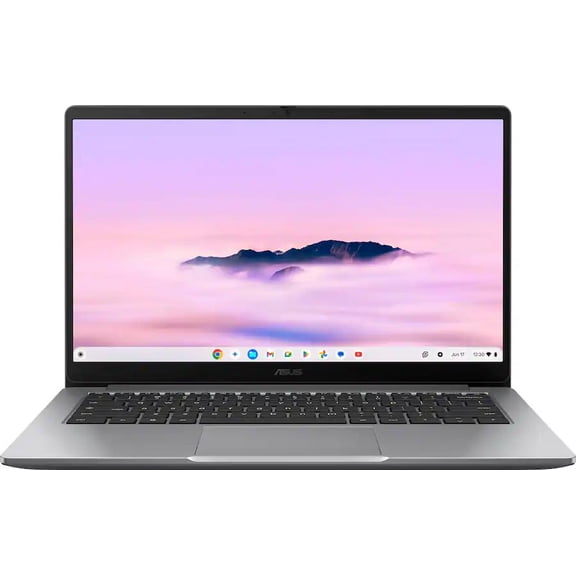 ASUS - CX14 14" FHD Chromebook Plus Laptop with Google AI - Intel Core 3 - 8GB Memory - 128GB eMMC - Misty Grey