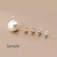 thumbnail image 5 of QQTDFG Sterling Silver Eye Pin Pearl Pendant Charm Connector Bail w/ 3.8mm Cup A2667-Rose Gold-5 pieces, 5 of 8