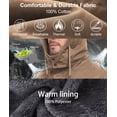 thumbnail image 4 of Lavenicole Winter Jackets for Men Fleece Lined Cotton Outdoor Winter Cargo Coats with Multi Pockets Khaki L, 4 of 6