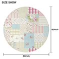 thumbnail image 6 of Pioneer Flower Floral Print Pattern Round Tablecloth 60"x60",Wrinkle Wipeable Table Cloth for Kitchen Dining Room Picnic Patio Party, 6 of 6