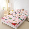 thumbnail image 3 of Homewish Cute Dachshund Pet Bed Sheets,Cactus Daisy Flowers Leaves Full Size Sheets,Pink,4-Piece,1 Flat Sheet, 1 Fitted Sheet and 2 Pillowcases, 3 of 6