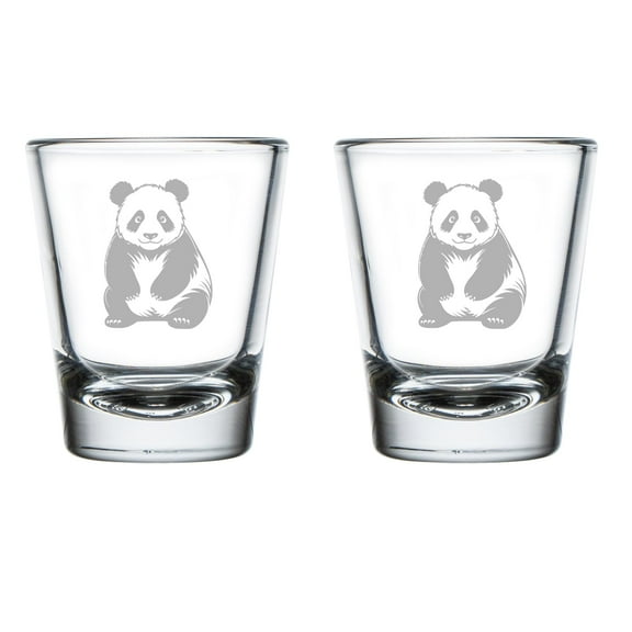 Set of 2 Shot Glasses 1.75oz Shot Glass Gift Panda