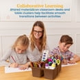 thumbnail image 4 of ECR4Kids 6-Compartment Large Plastic Caddy, Multipurpose Organization, Earthtone, 6-Pack, 4 of 9