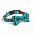thumbnail image 3 of Nuevo collar para perro con cuadros escoceses británicos de Aminger, collar con nudo de lazo y hebilla para mascotas, 3 of 5