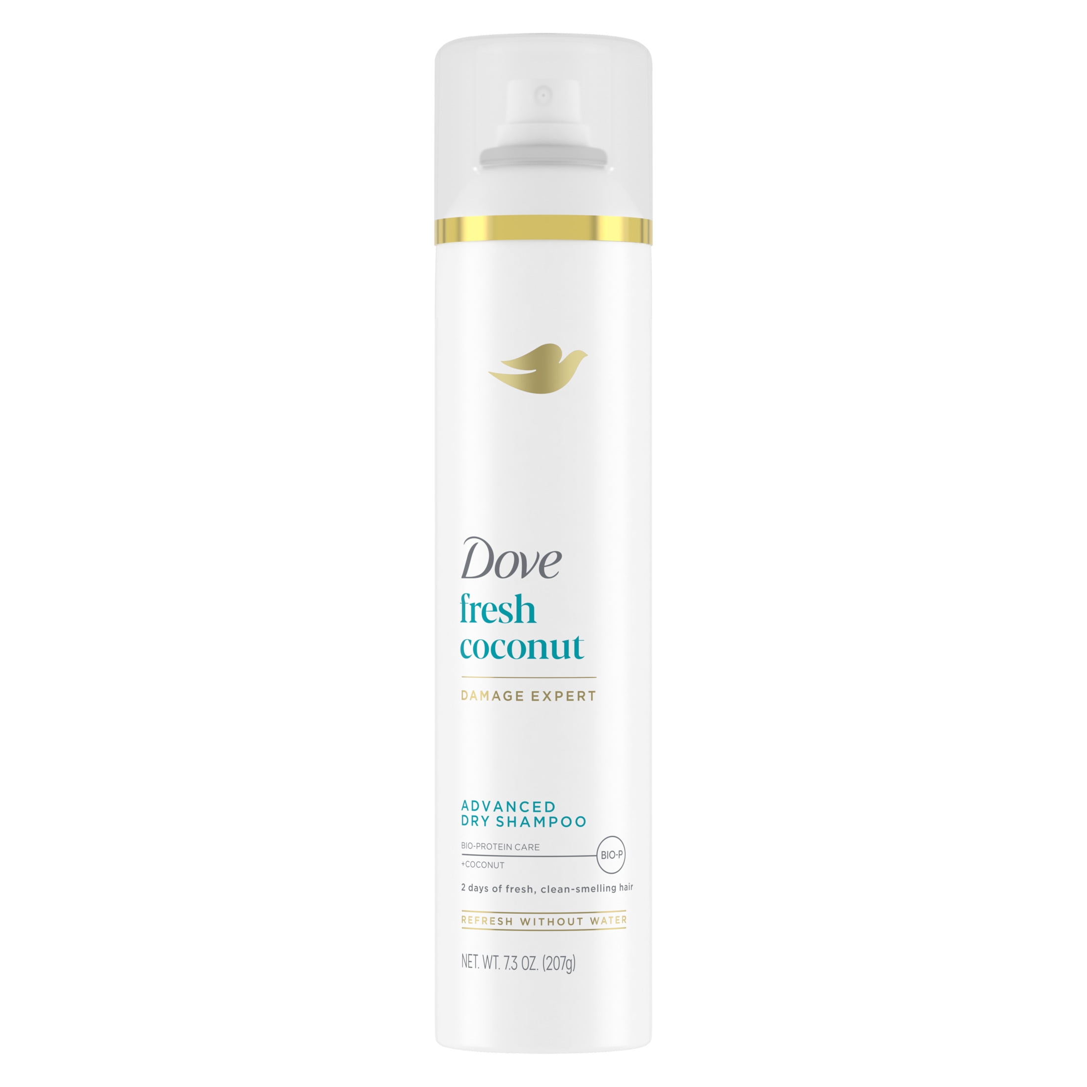 (2 pack) Dove Advanced Dry Shampoo Refresh & Revive Hair Without Water Fresh Coconut for Clean & Fresh Hair, 7.3 oz